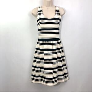 J Crew Sleevelss Stripe Fit & Flare Dress